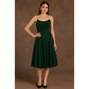 Vintage Scott McClintock Green Purple Y2K Glam Bead Strap Dress  Women's Size 10